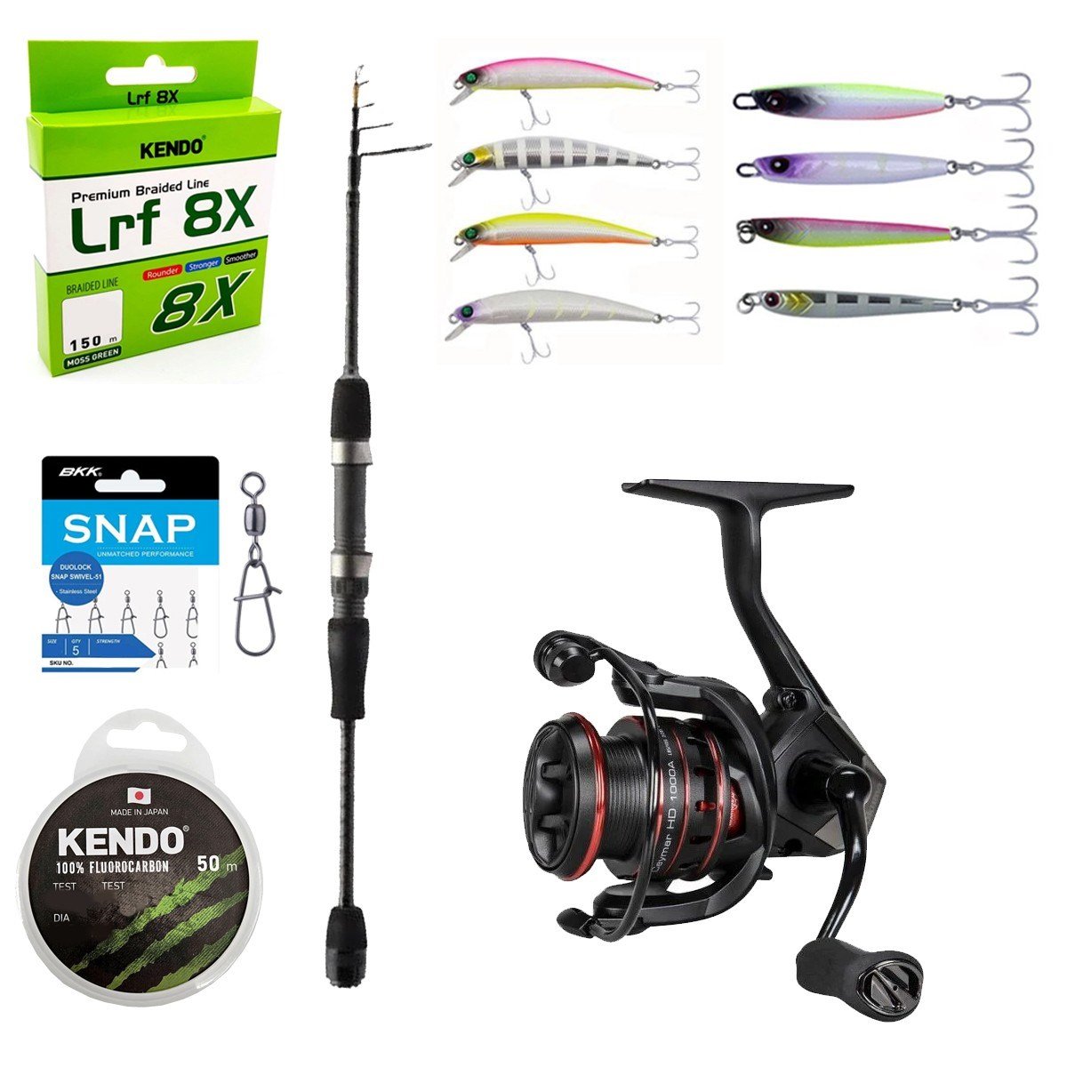 YekOutdoor Profesyonel LRF Seti Okuma 210cm 1-8 gr Lrf Kamışı&Okuma Ceymar Matt Black Olta Makinesi