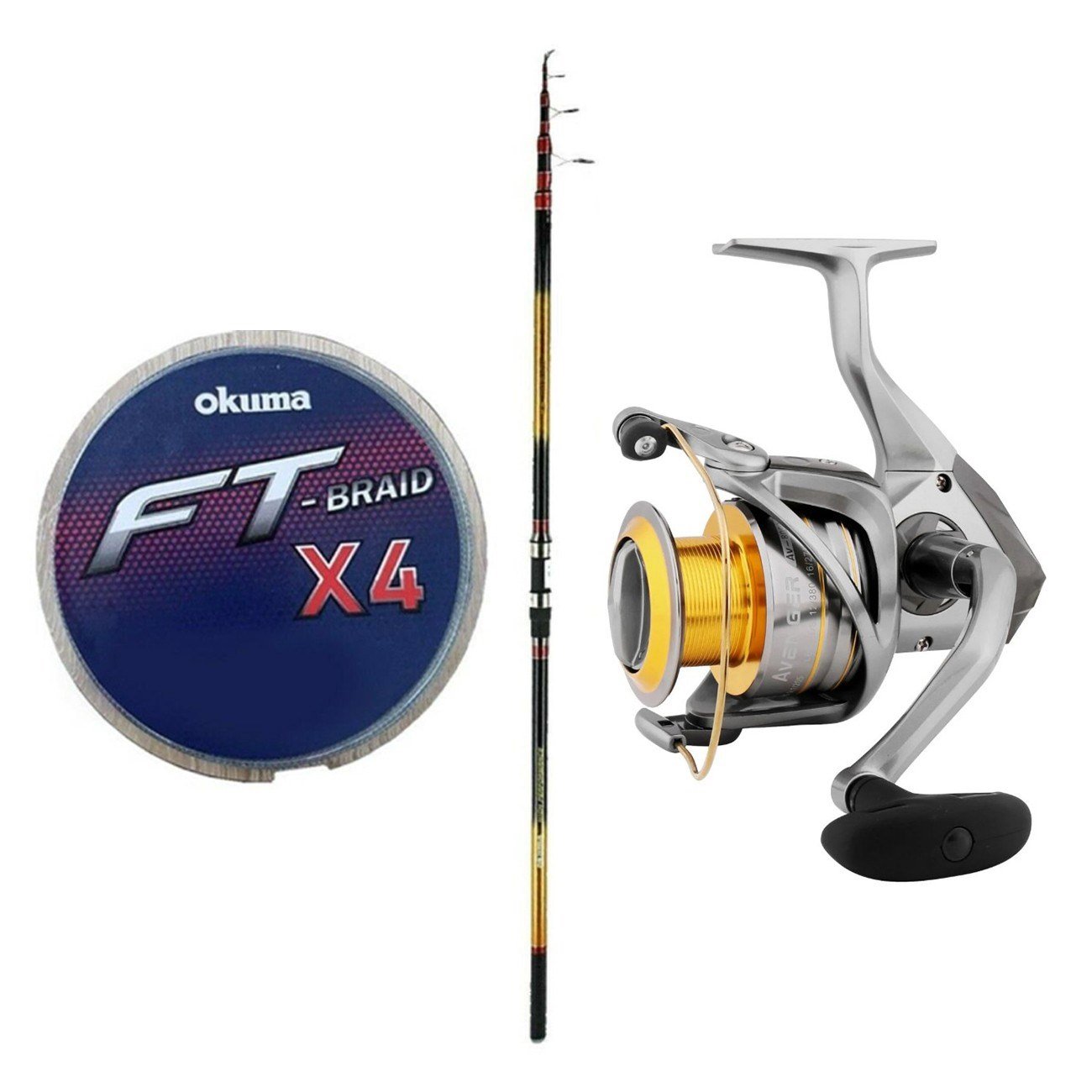 YekOutdoor Profesyonel Surf Olta Seti Okuma Savant Surf 420 cm 5 Parça Surf Kamışı&Okuma Avenger Av-6000 6+1BB Olta Makinesi