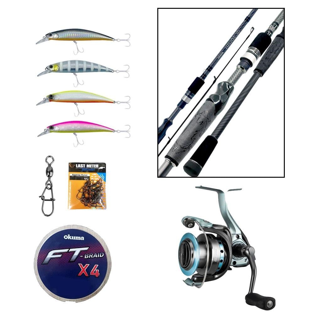 YekOutdoor Spin Olta Seti Okuma Helios Air 2,70 cm 30-80 gr 2 Parça Spin Kamışı&Okuma Alarıs ALS-30 Olta Makinesi