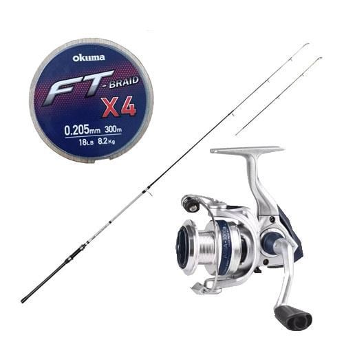 YekOutdoor Tekne Oltası Seti Okuma Classic UFR Tele Boat 5' 150cm 120G Bot Kamışı-Okuma ARIA-8000a Painting Silver 1BB Olta Makinesi