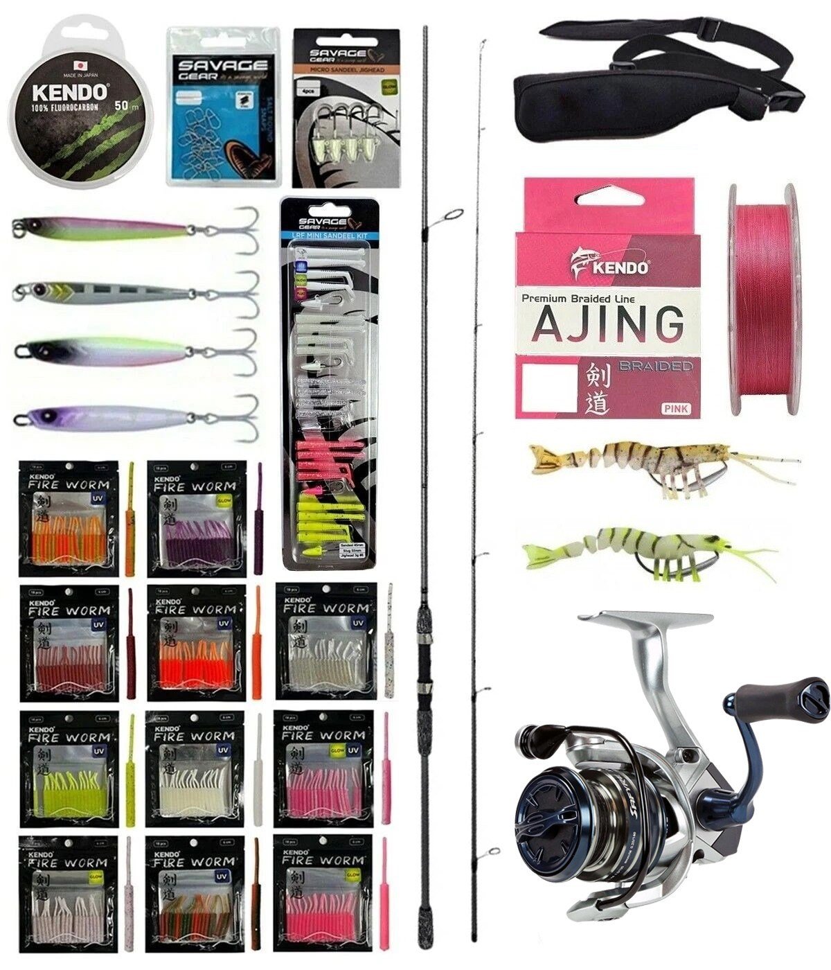 YekOutdoor ULTRA LRF Seti Okuma Wave Up Spin 198cm 0.5-6gr 2 Parça Olta Kamışı&Okuma Safyre 2500A Olta Makinesi