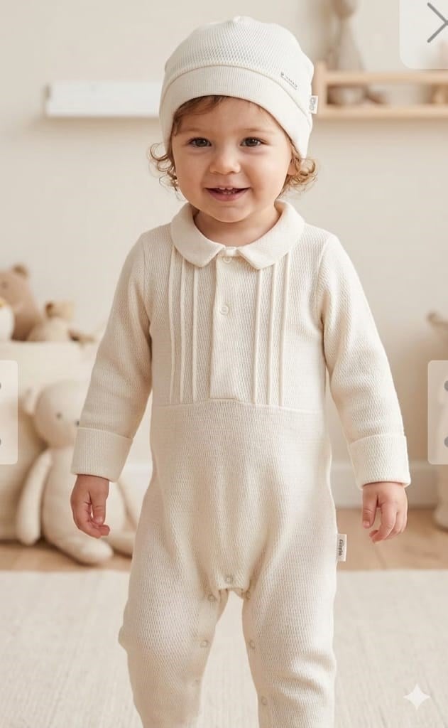 BEBEK TULUM TAKIM ROMPER HAT SET GENTELMAN