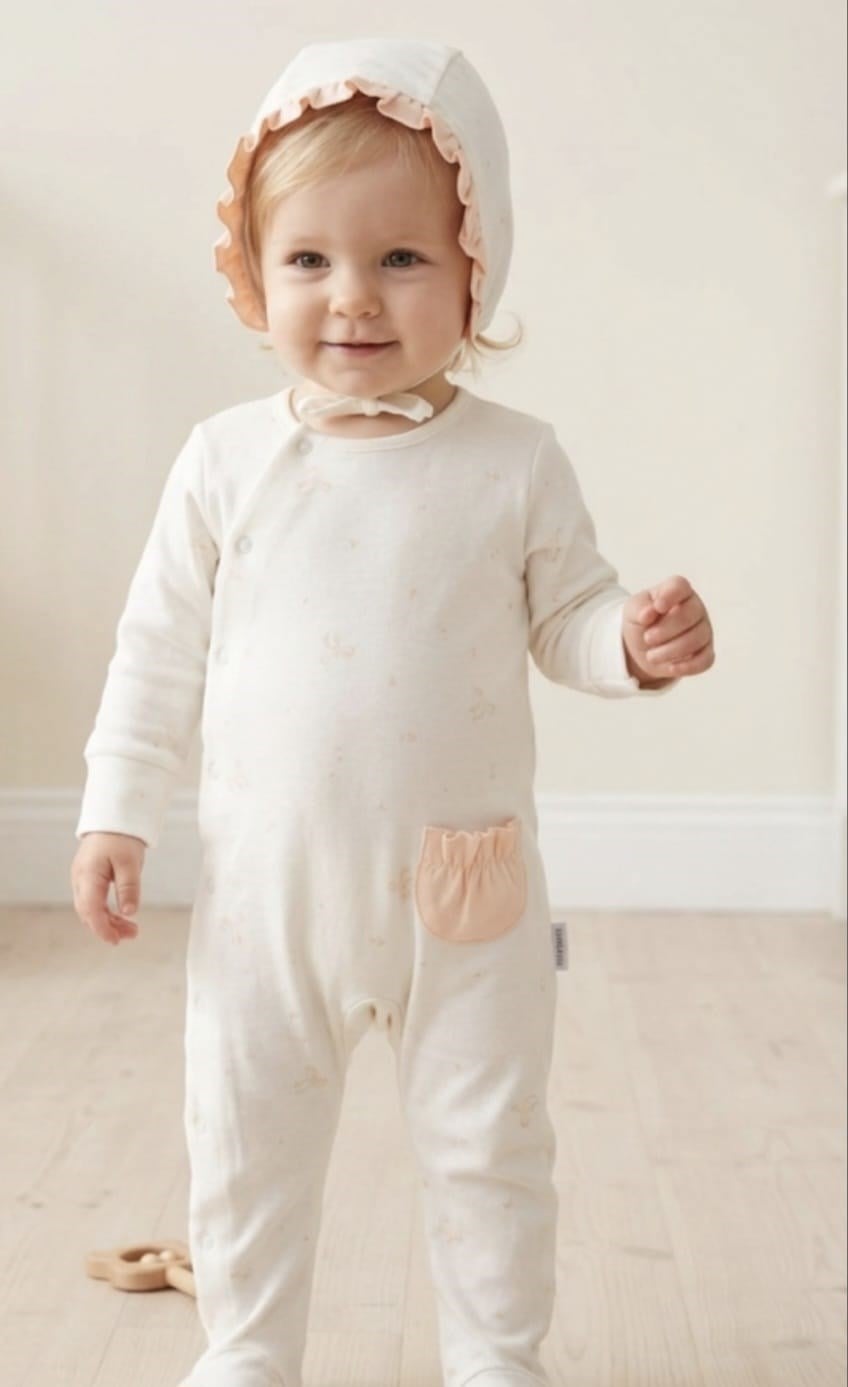 BEBEK TULUM TAKIM ROMPER HAT SET LITTLE SWAN LOVE