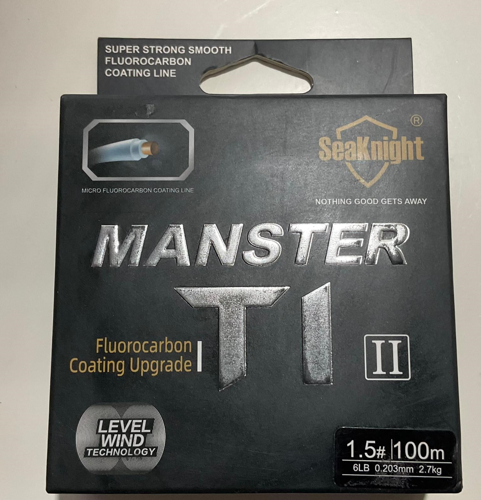 SeaKnight MANSTER T1 100m Fluorocarbon Kaplama Level Mind Teknolojisiyle Üretilen Misina (0.20- 0.26-0.32)
