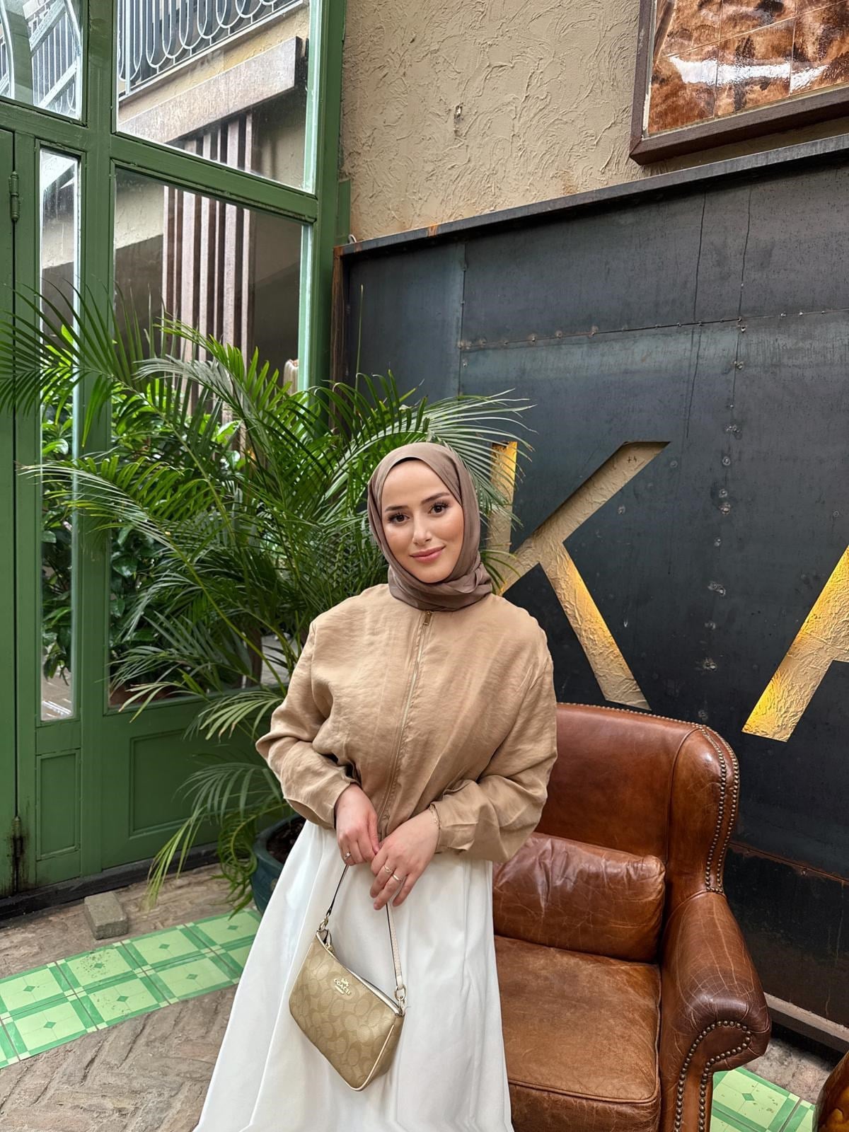 Nude Grace Bomber Ceket