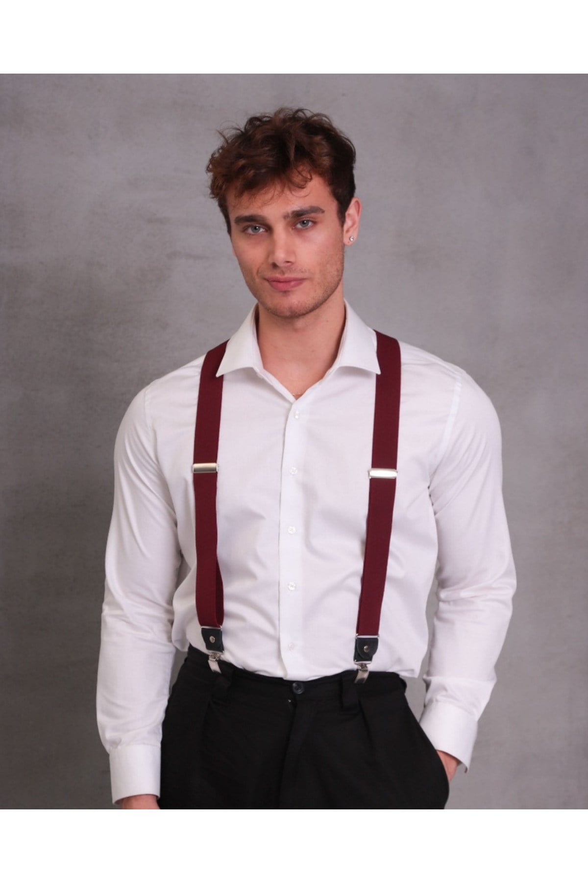 Bordo Erkek Pantolon Askısı