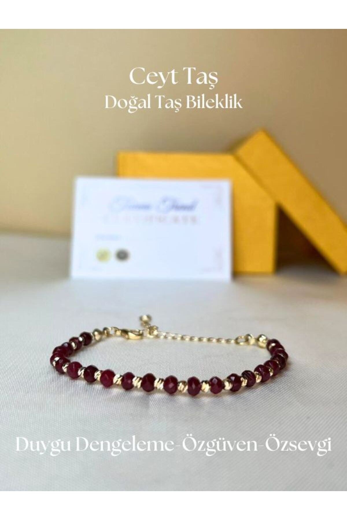Ceyt (CEYD) Doğal Taş Bileklik Özgüven, Özsaygı, Yüksek Enerji, Topraklanma