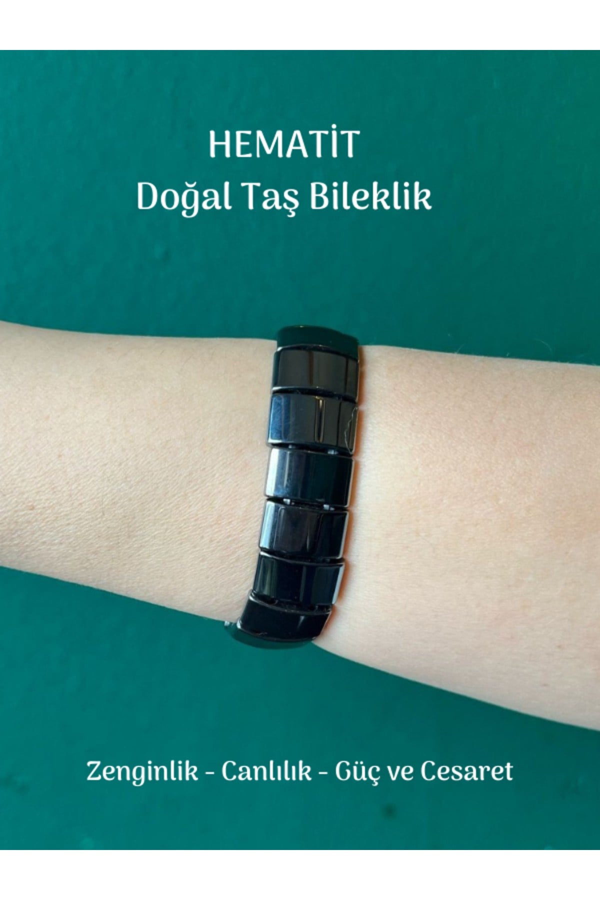 Kalın Hematit Doğal Taş Bileklik Kök Çakra Denge Pozitif Enerji Zenginlik Taşı