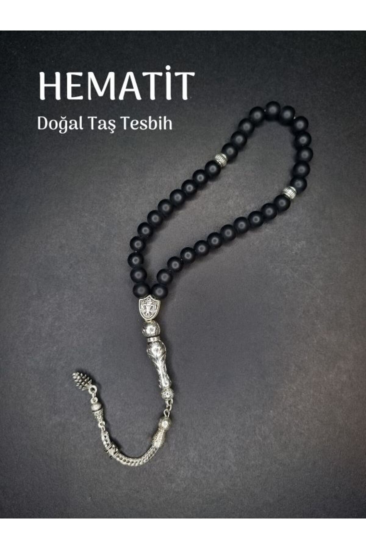 Komple Mat Hematit Tesbih 8 mm Küre Kesim Şifa Pozitif Enerji Canlılık Taşı Tesbih