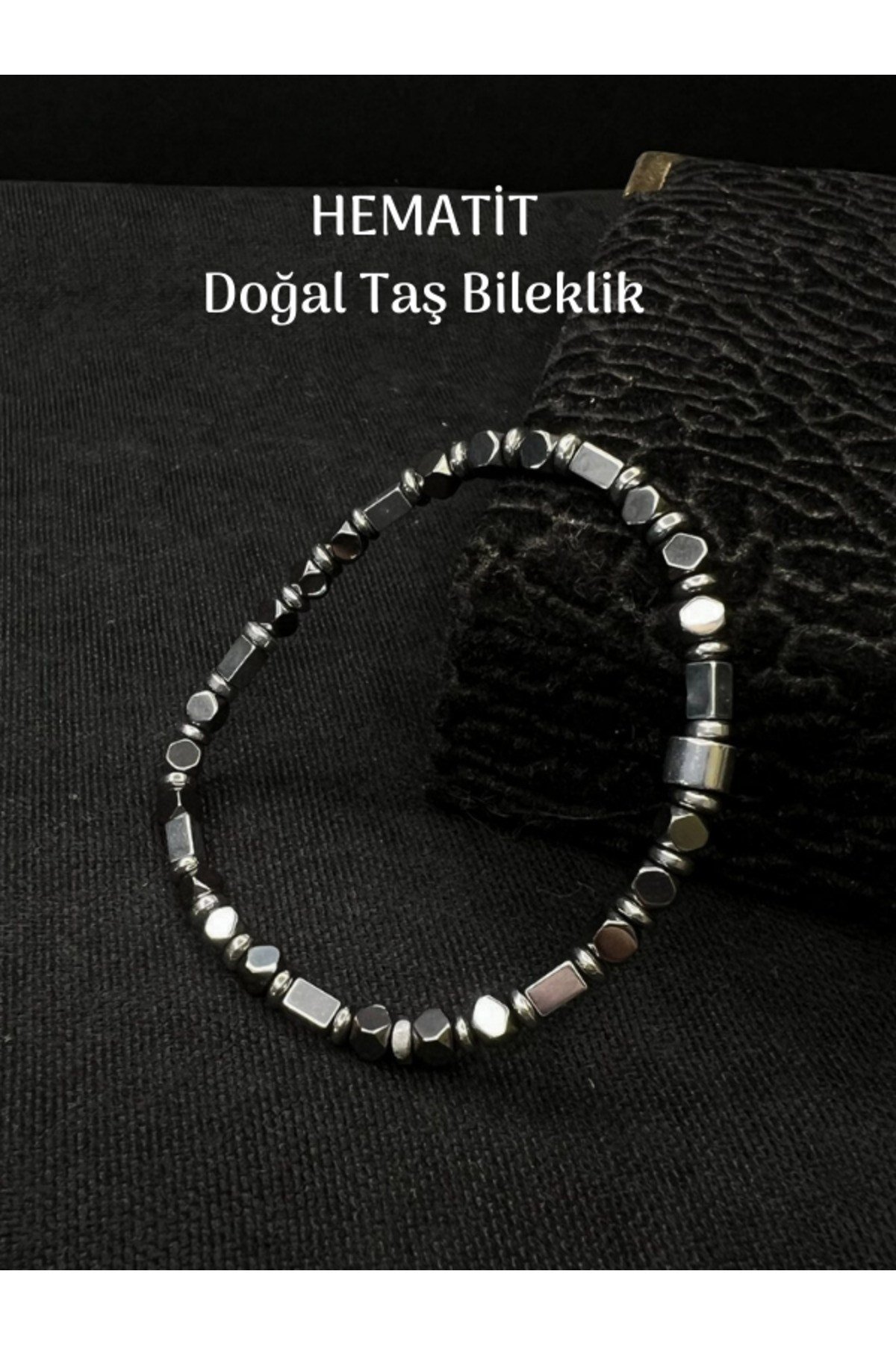 Yüksek Kalite Hematit Doğal Taş Bileklik Zenginlik, Canlılık, Güç ve Cesaret Sembolü Şifa Taşı