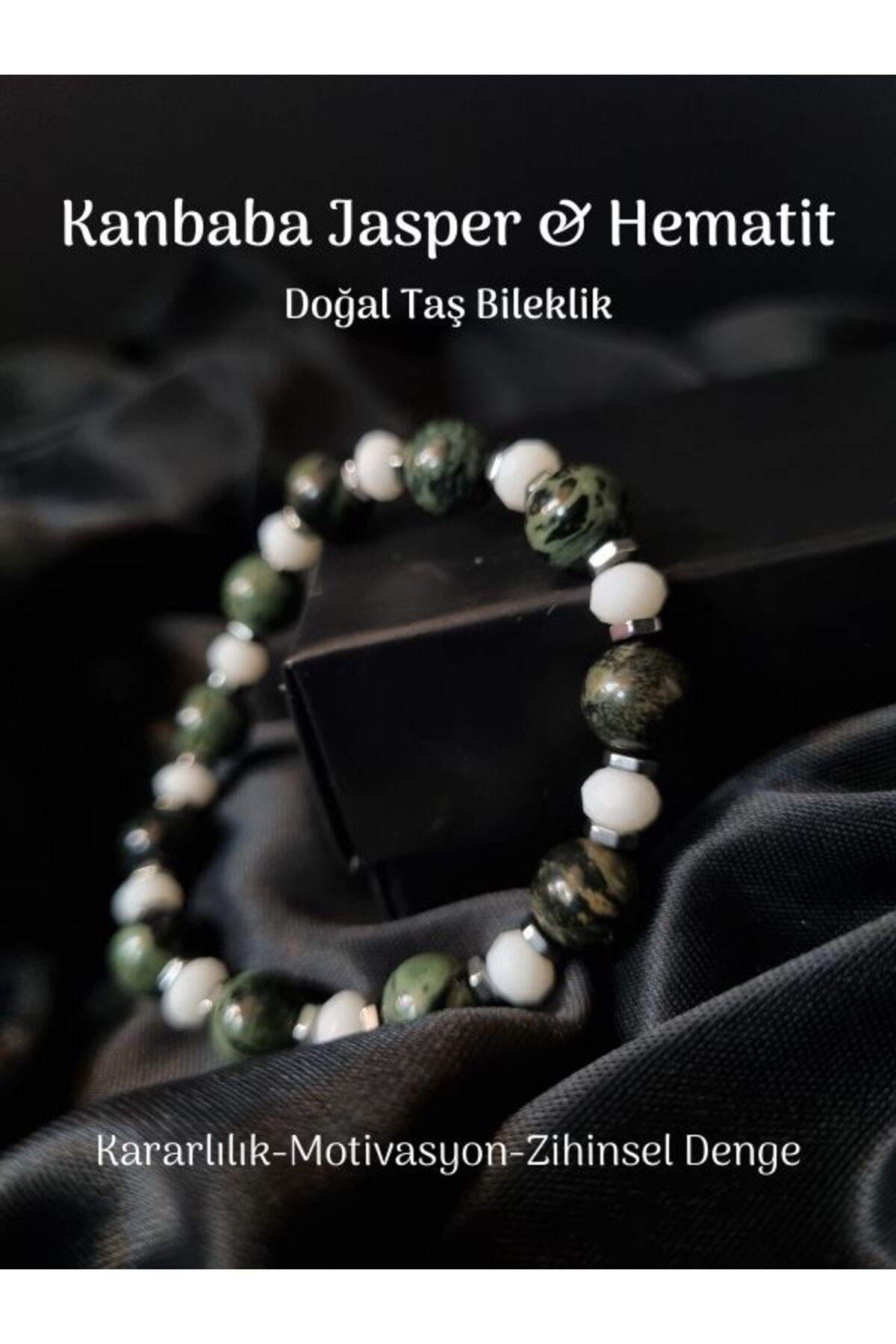 Yüksek Kalite Kanbaba Jasper Ve Hematit Doğal Taş Bileklik Fiziksel Ve Ruhsal Denge Ticari Başarı
