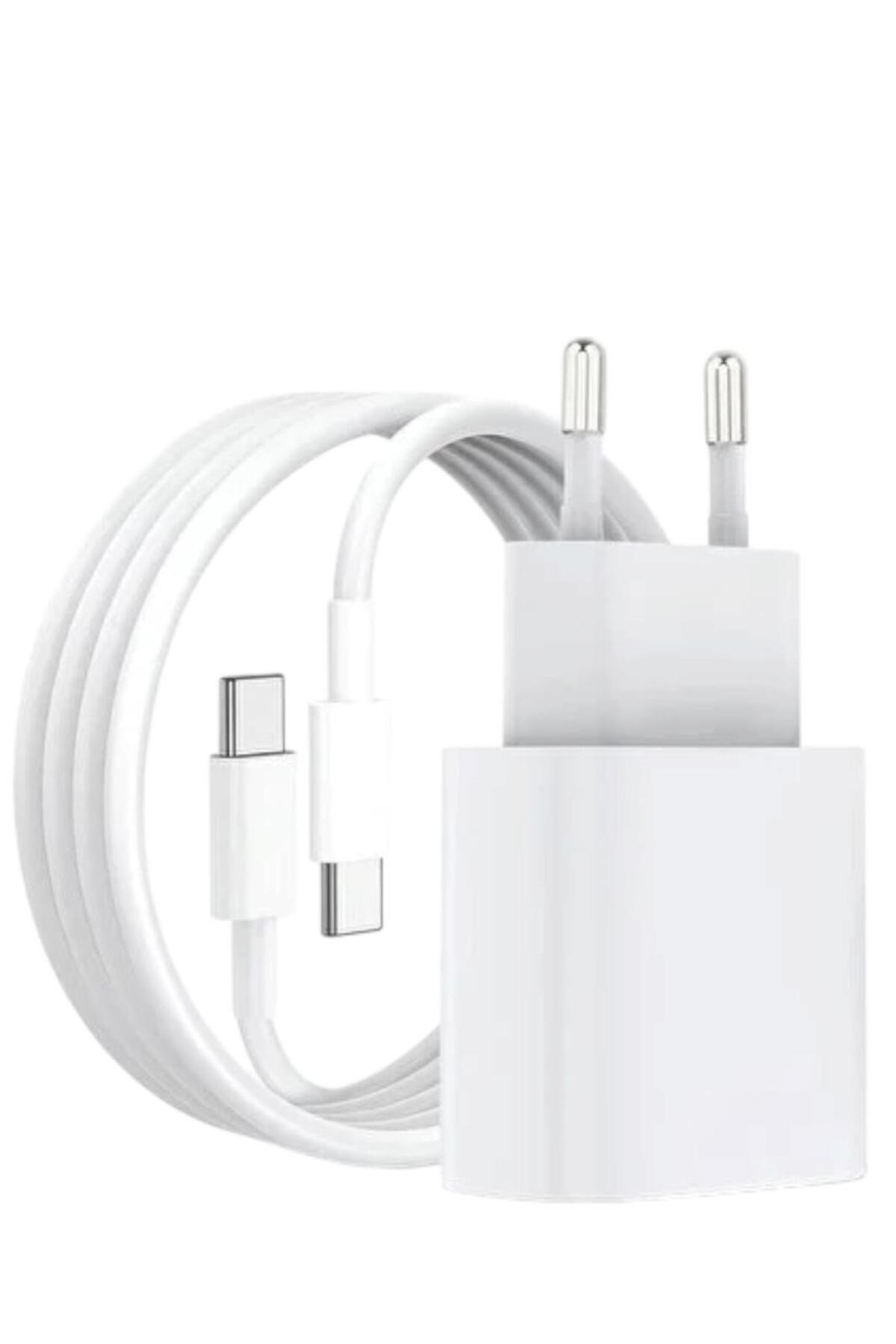 20W USB-C Power Adapter iPhone Hızlı Şarj Aleti + USB-C Kablo Beyaz