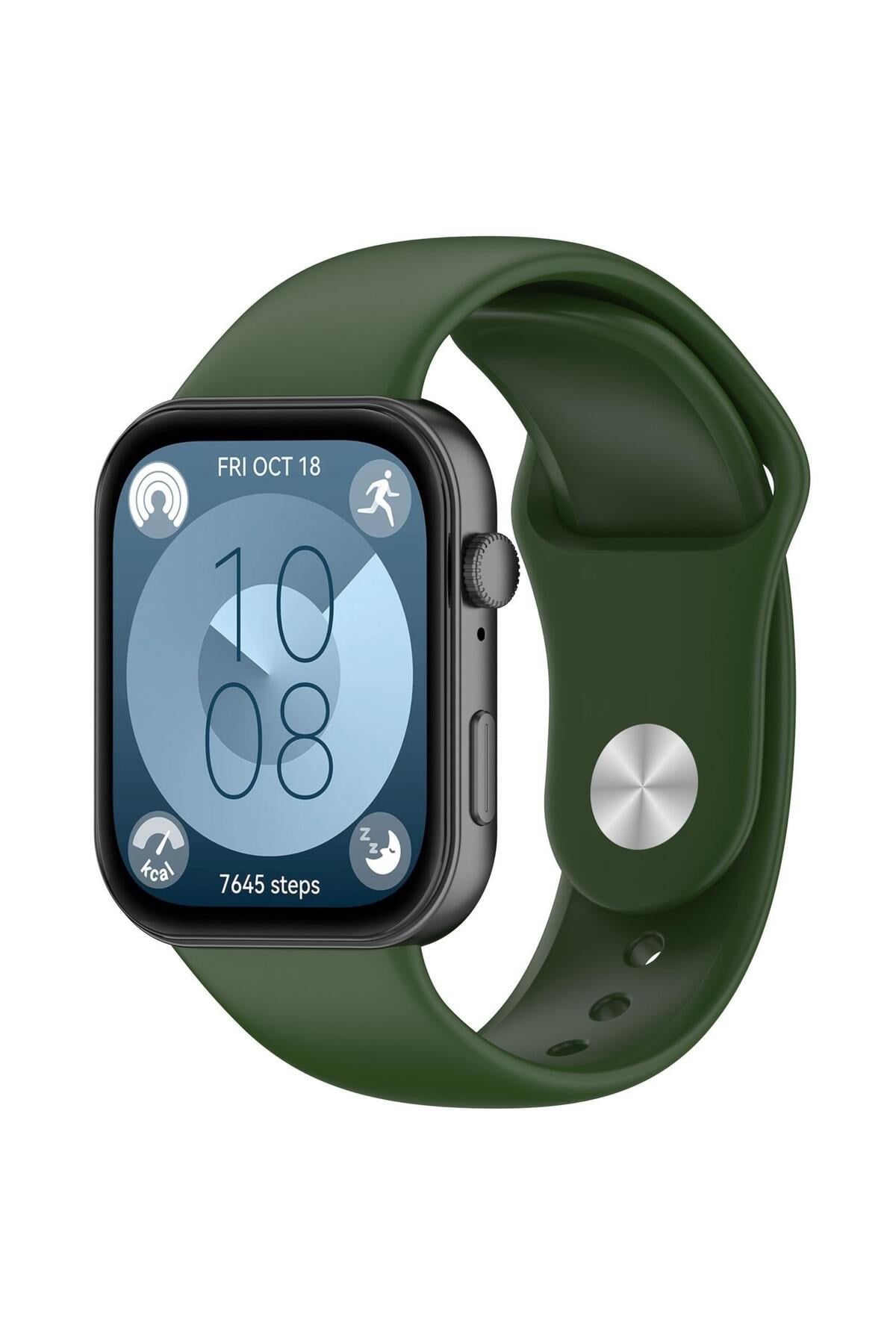 Huawei Watch Fit 3 / Fit 4 / Fit 4 Pro Uyumlu 22mm Silikon Kordon Esnek Yumuşak Ayarlanabilir