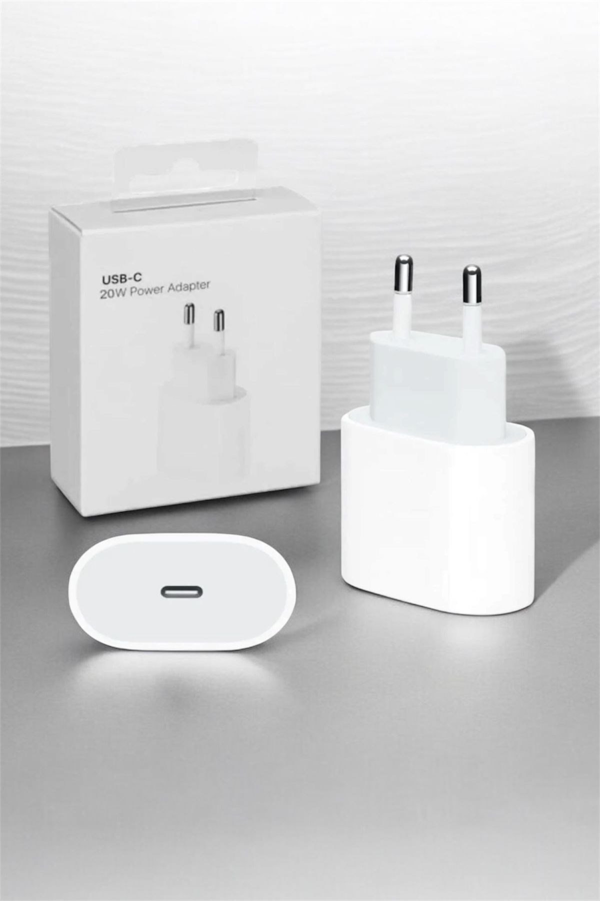 iPhone Uyumlu 20W USB-C PD Hızlı Şarj Adaptörü Beyaz