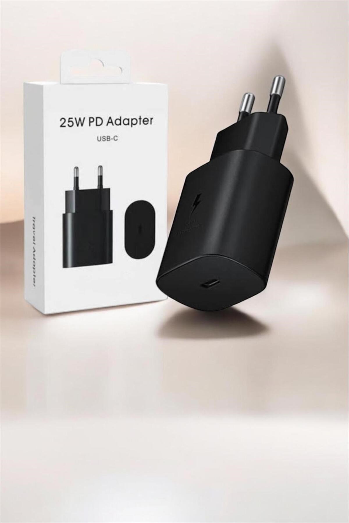 Samsung Uyumlu 25W PD USB-C Hızlı Şarj Adaptörü Siyah
