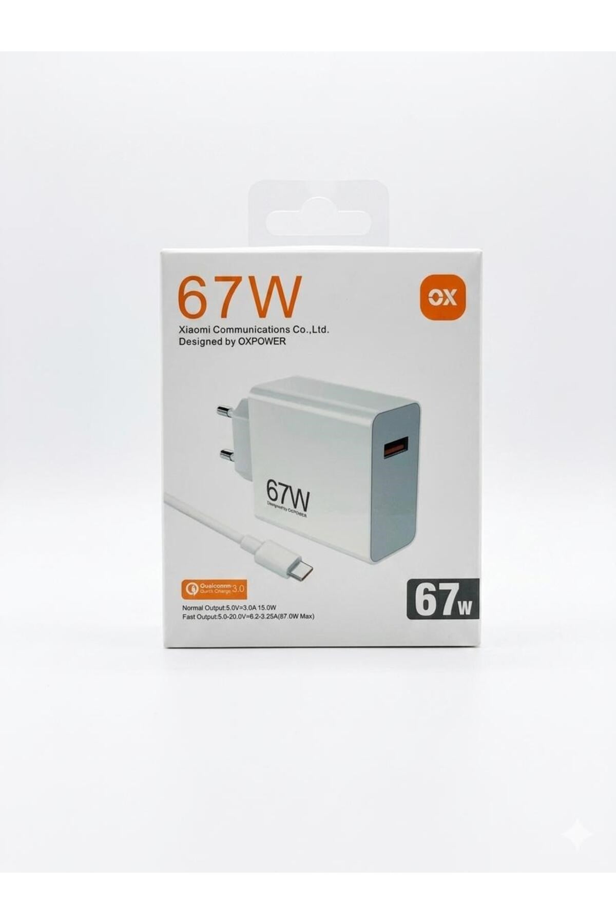 Xiaomi Uyumlu 67W Hızlı Şarj Adaptörü USB-C Siyah