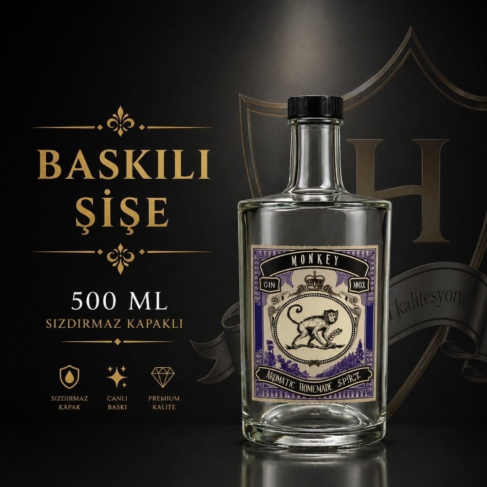 500 ml Baskılı Şişe Monky