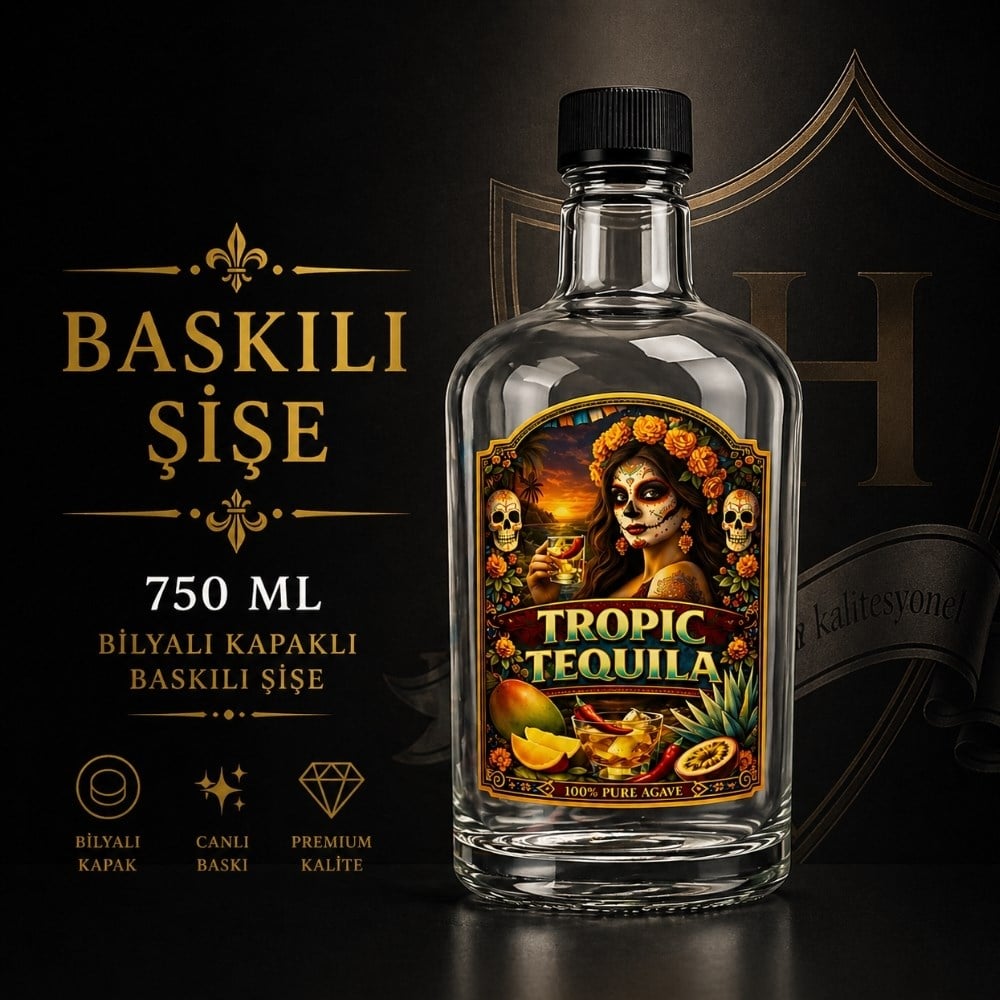 750 ml  Baskılı Şişe Seti Tropic