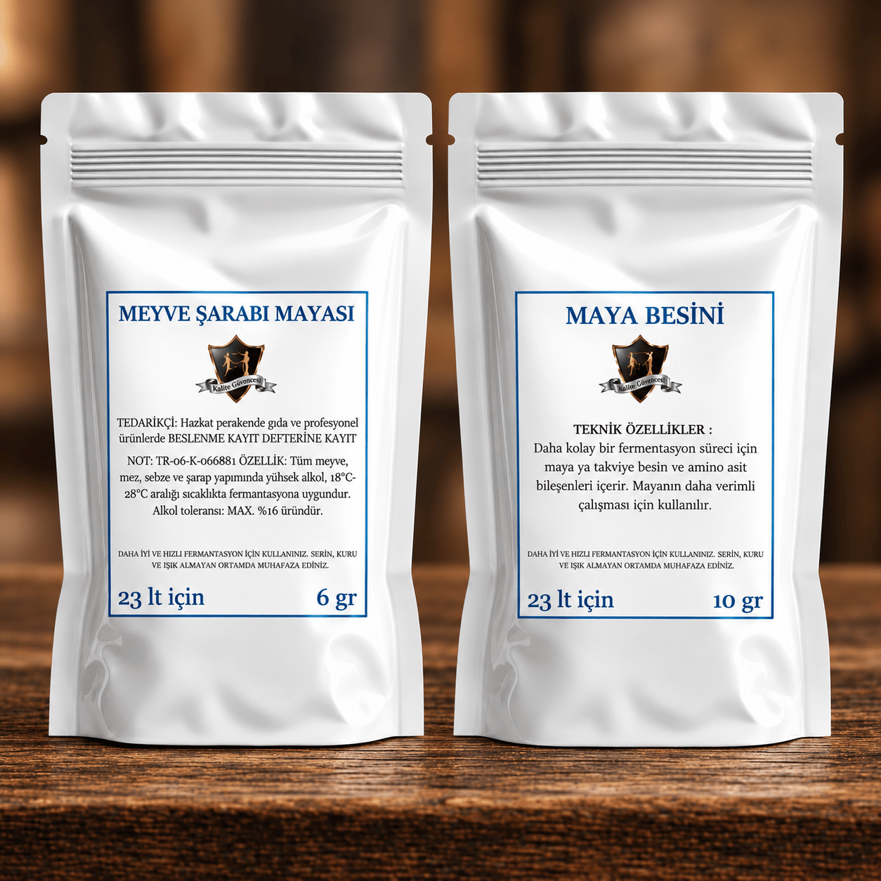 Alman Meyve Şarabı Mayası 6gr ve Besin 10gr