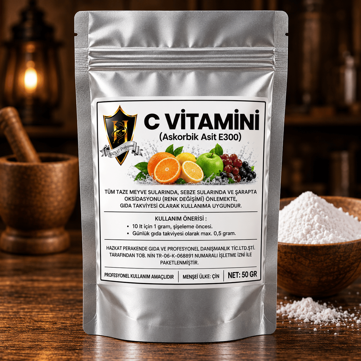 C Vitamini (Askorbik Asit E300) – 50 Gr