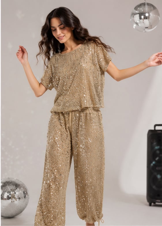 Pullu Bluz ve Pantalon