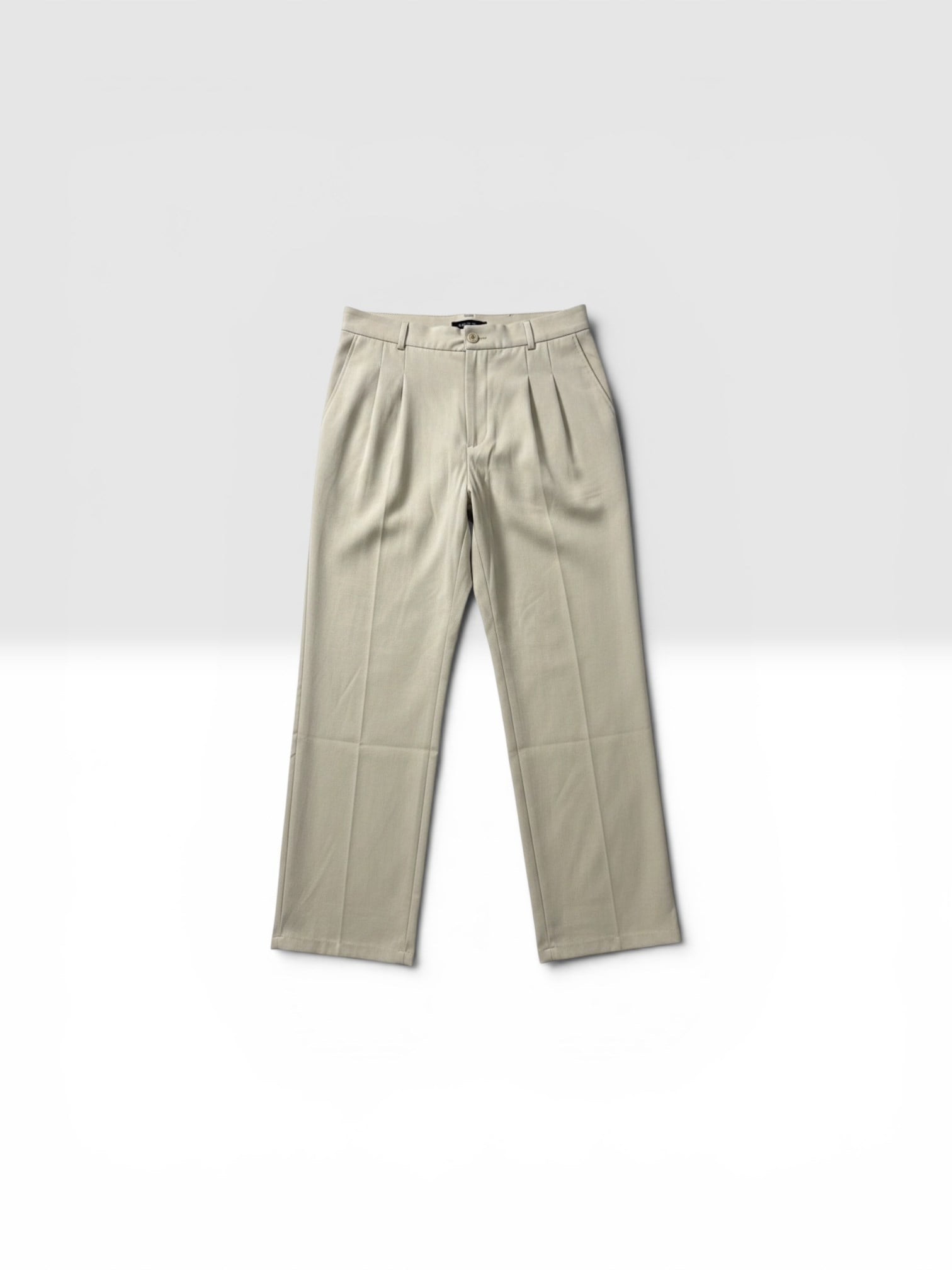 Bej Baggy Kumaş Pantolon