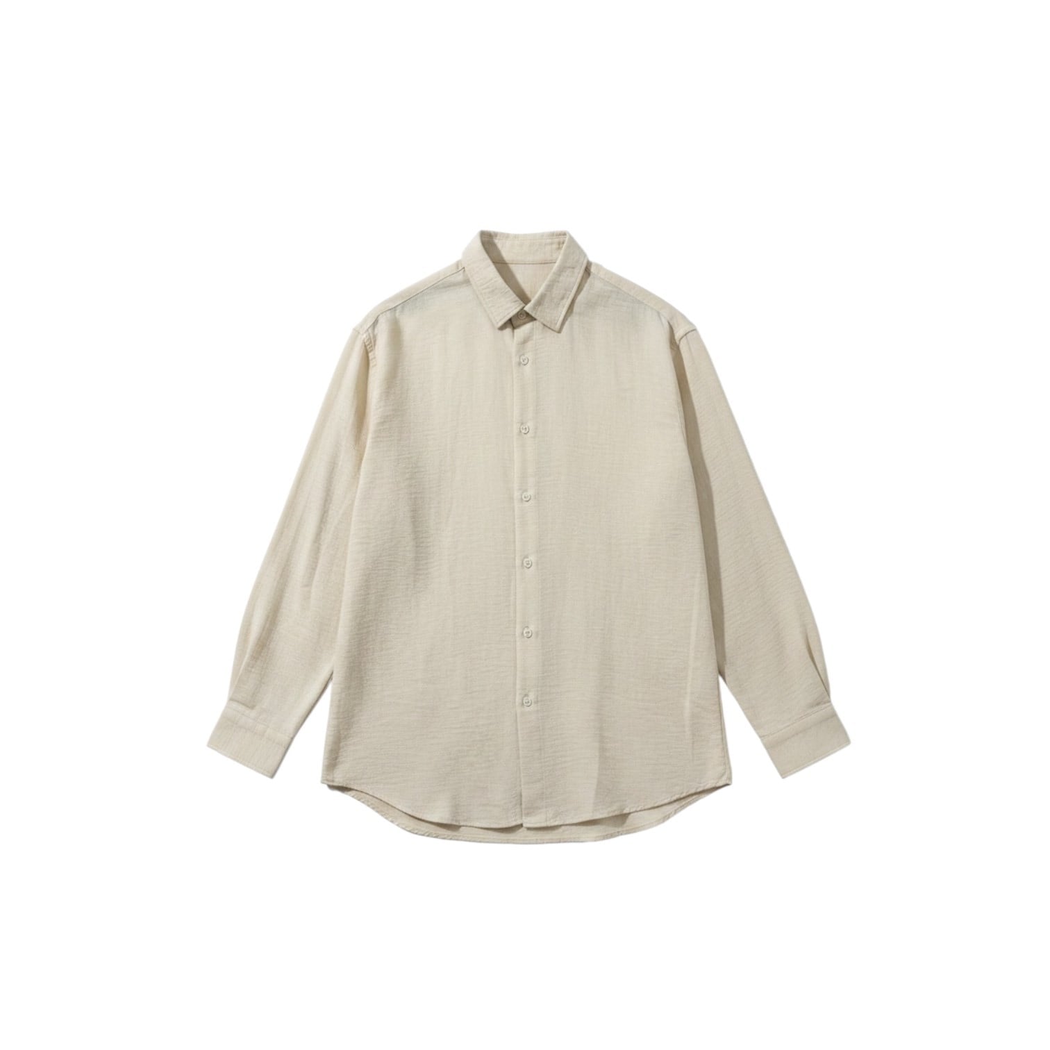 Bej Oversize Fresh Keten Gömlek