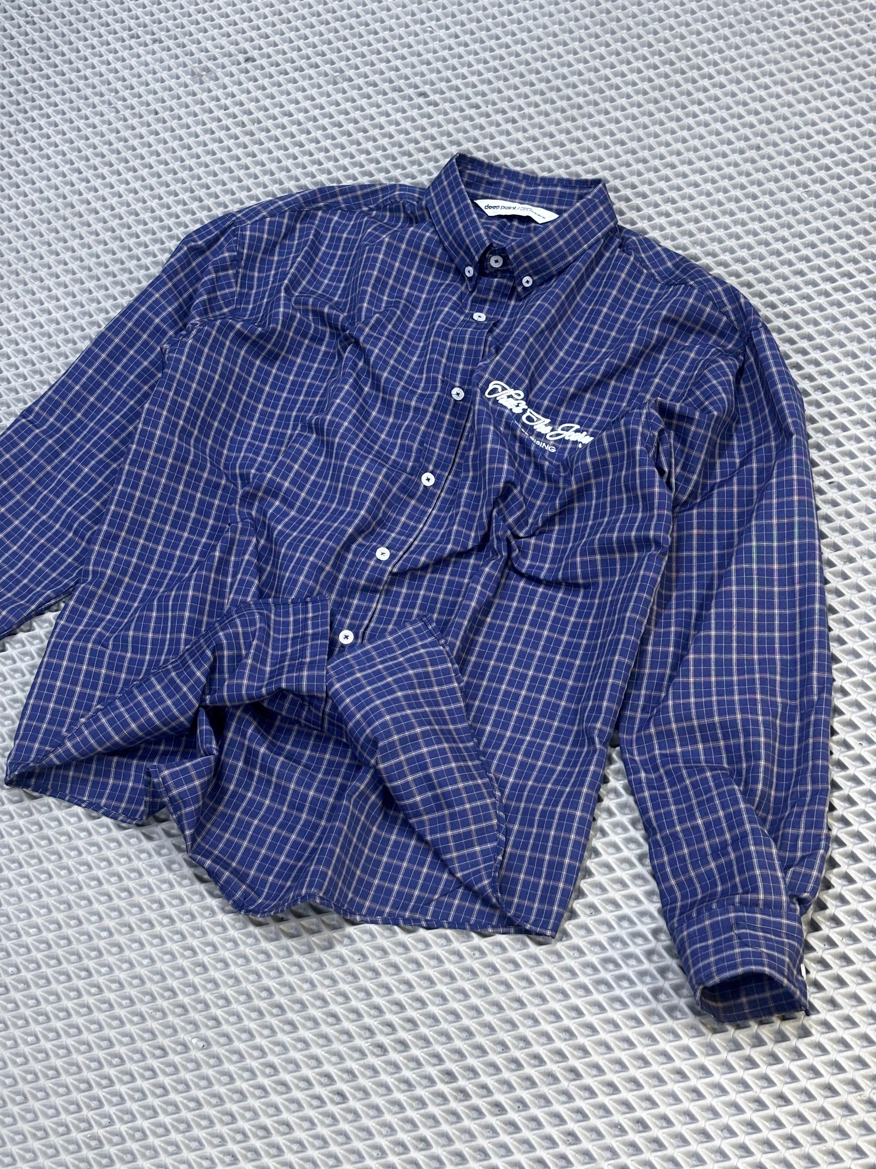 Ekoseli Baskılı Keten Oversize  Gömlek