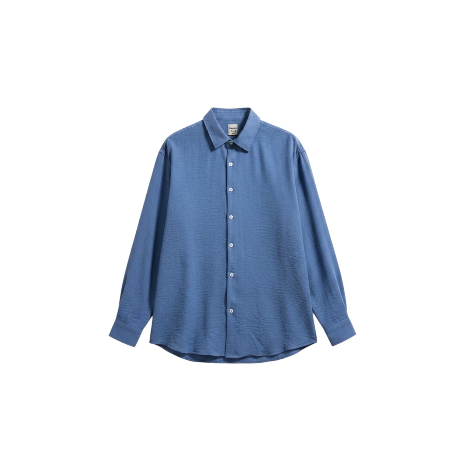 Mavi Oversize Fresh Keten Gömlek