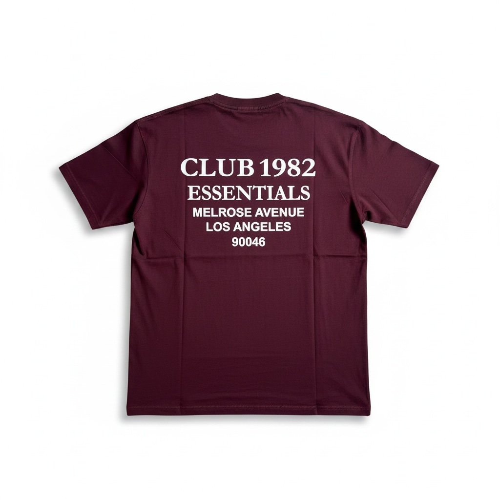 Premium Baskılı Tshirt Bordo