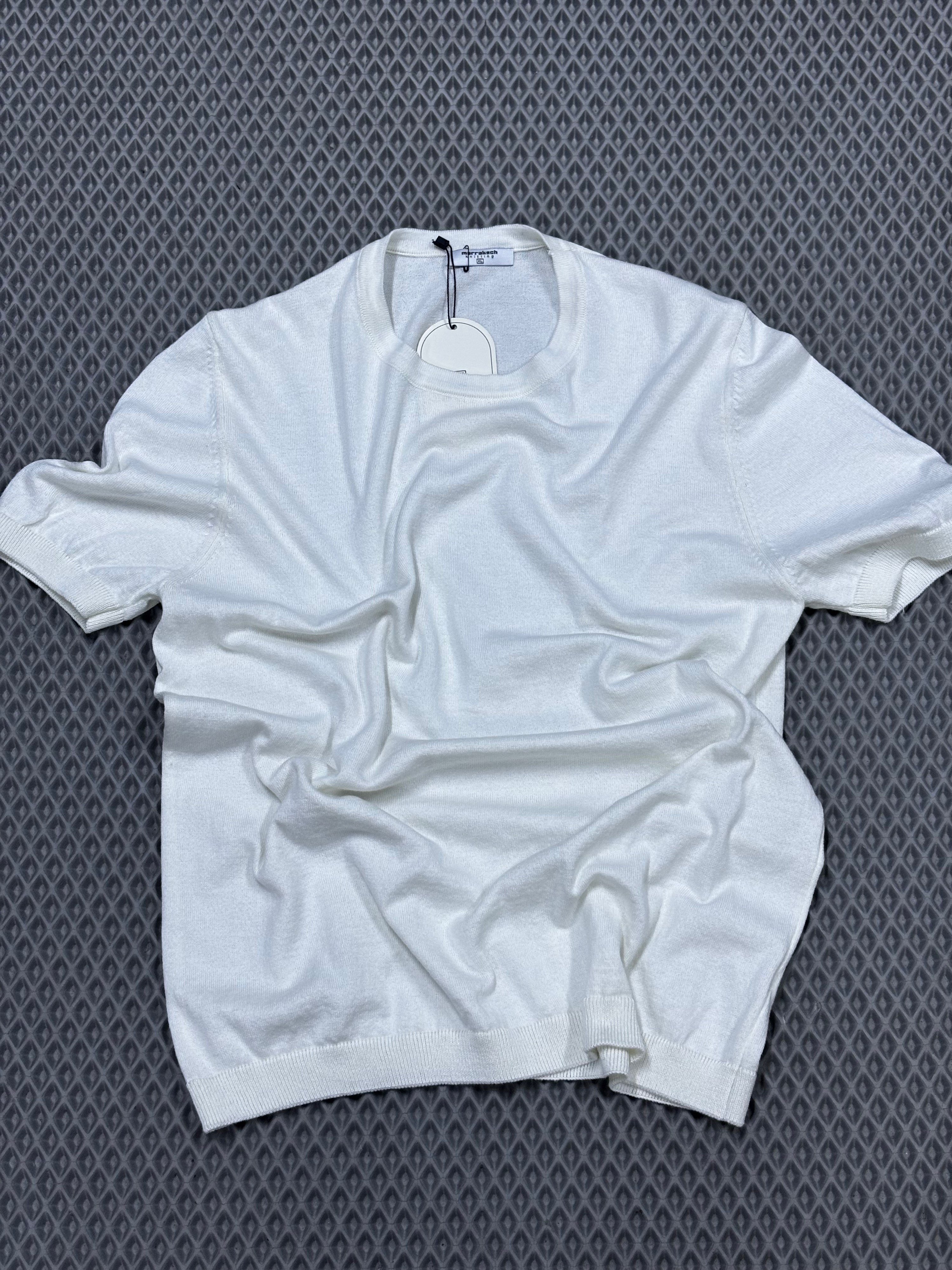 Slim Fit Ekru Triko Tshirt