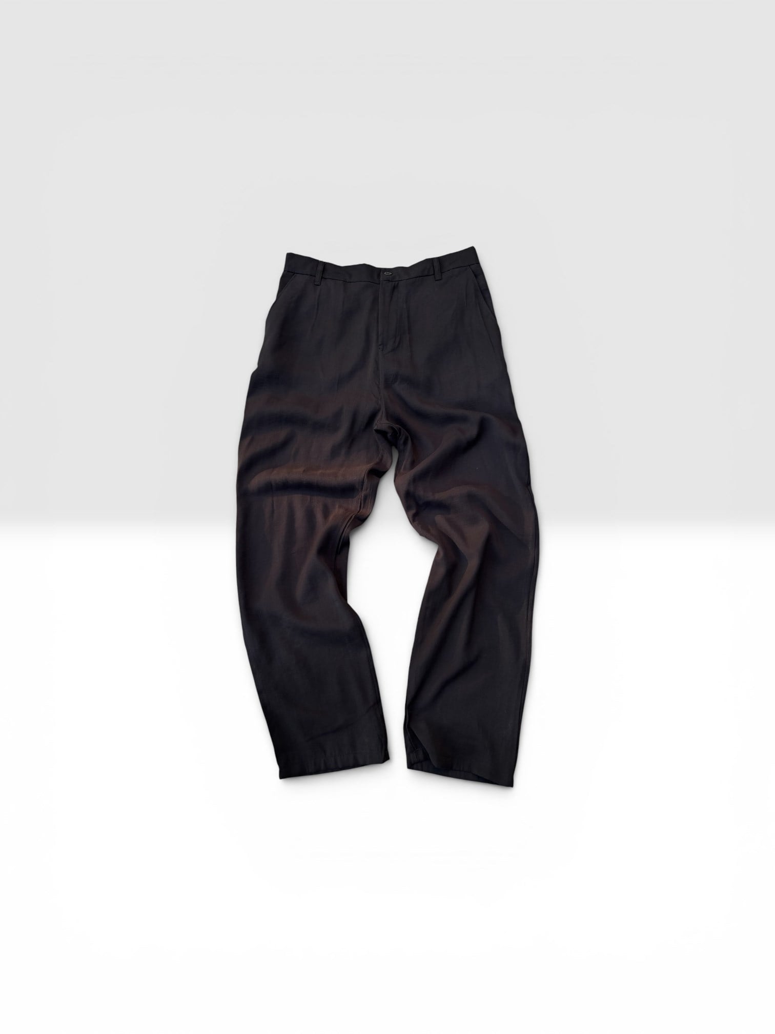 Tensel Kumaş Siyah Baggy Pantolon