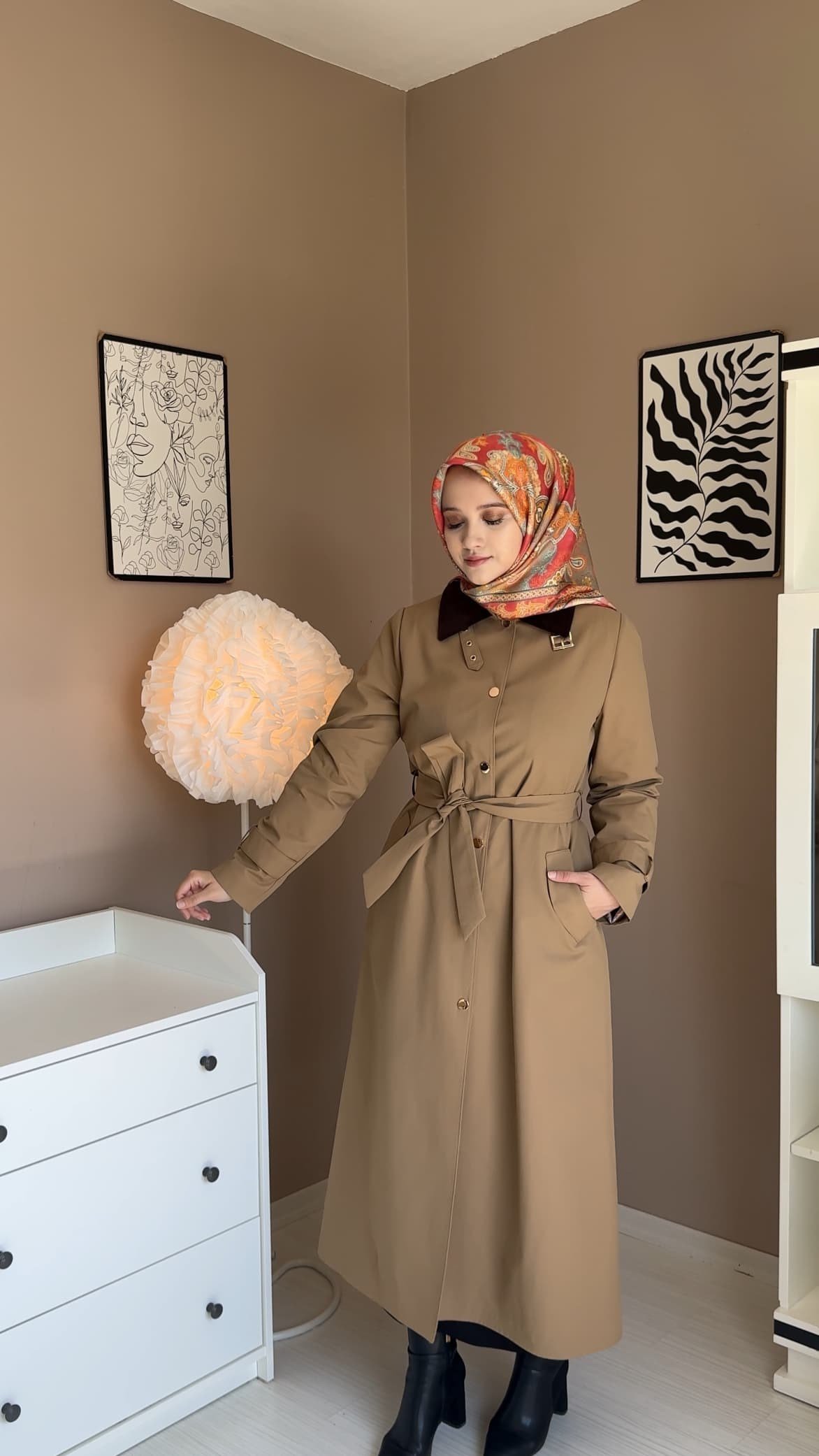 Milena Camel Trençkot