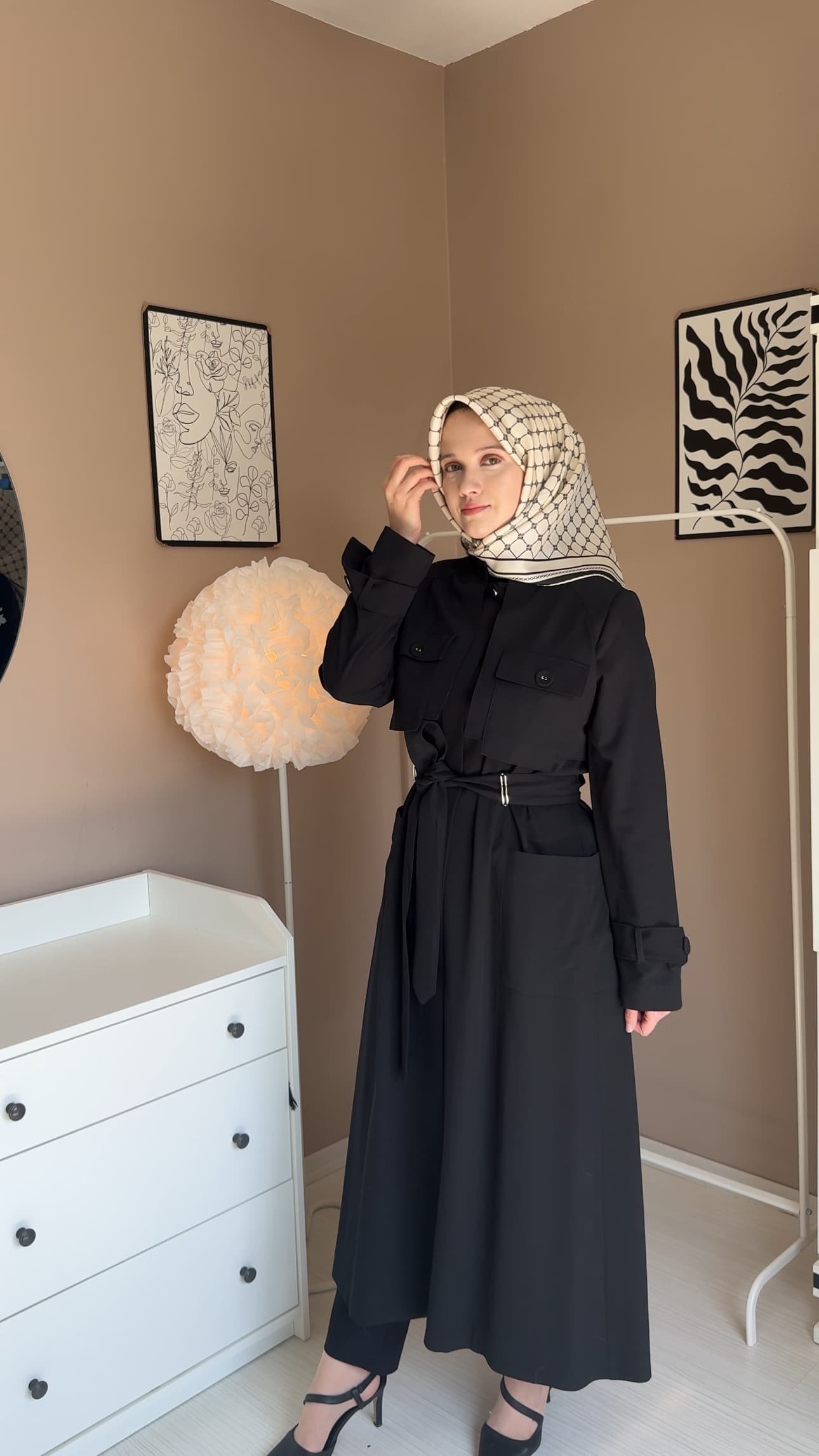 Safir Siyah Trençkot