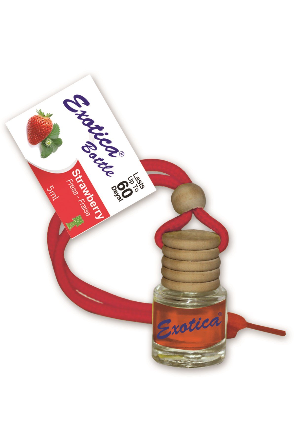 Fresheners Glass Bottle Strawberry Elite Class Ortam ve Oto Koku (Made In Usa)