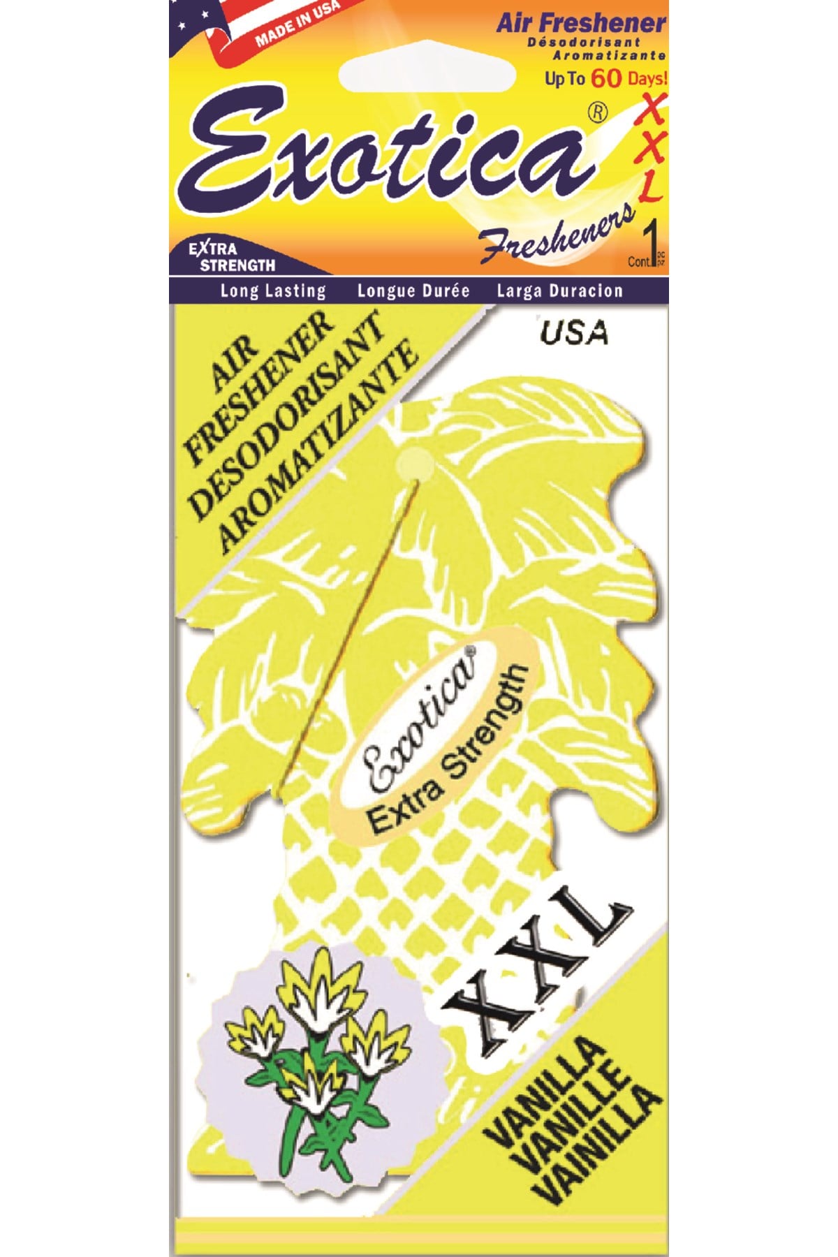 Fresheners Palm Tree Vanilla XXL Oto Asma Koku 3 adet (Made In Usa)
