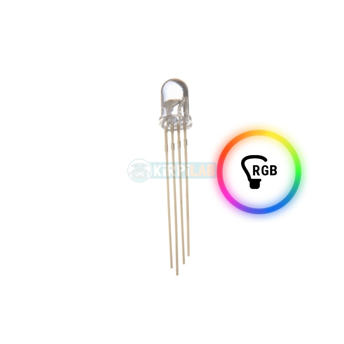 5mm Şeffaf RGB LED – Kırmızı Yeşil Mavi Çok Renkli