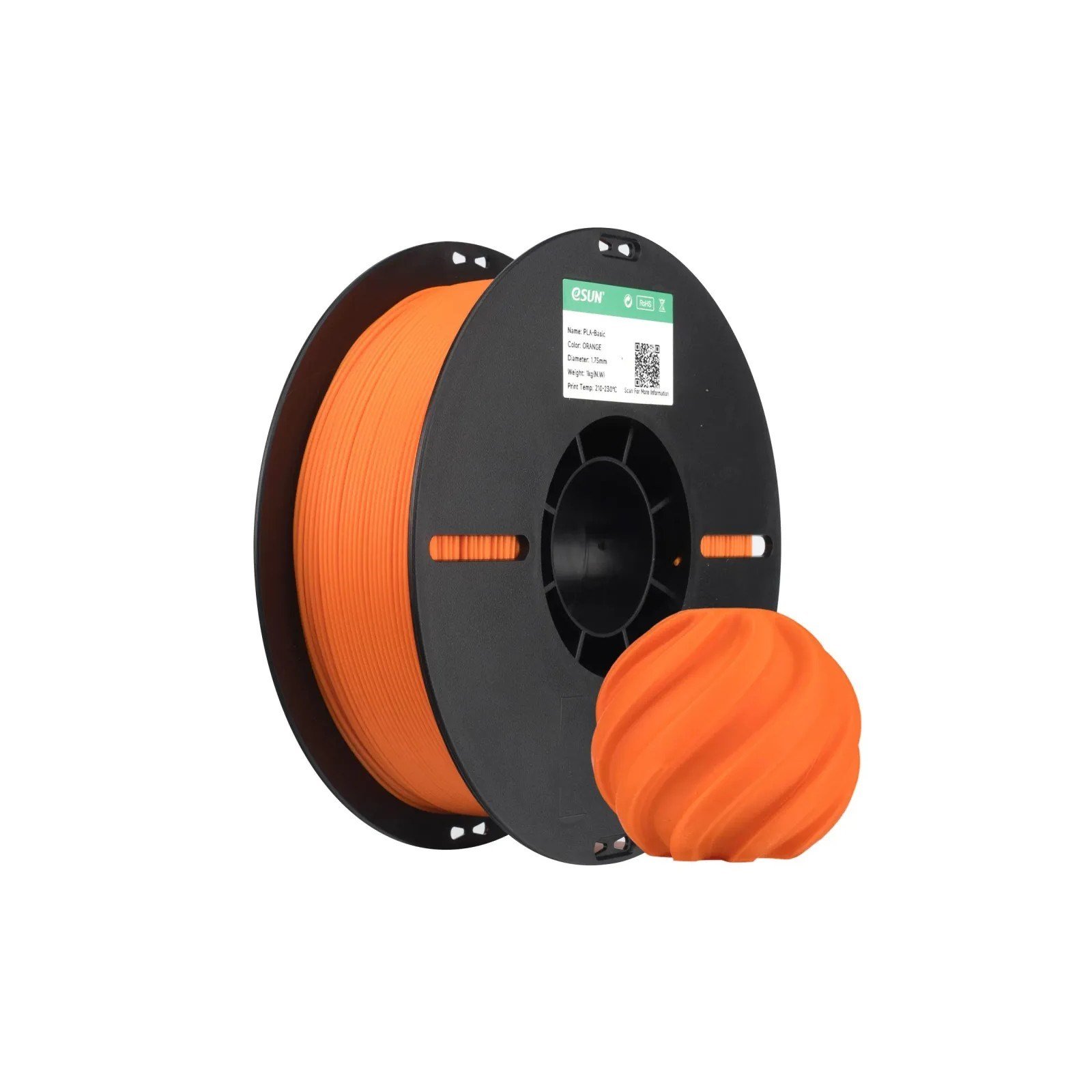 eSUN PLA Basic Turuncu Filament 1.75mm 1 Kg