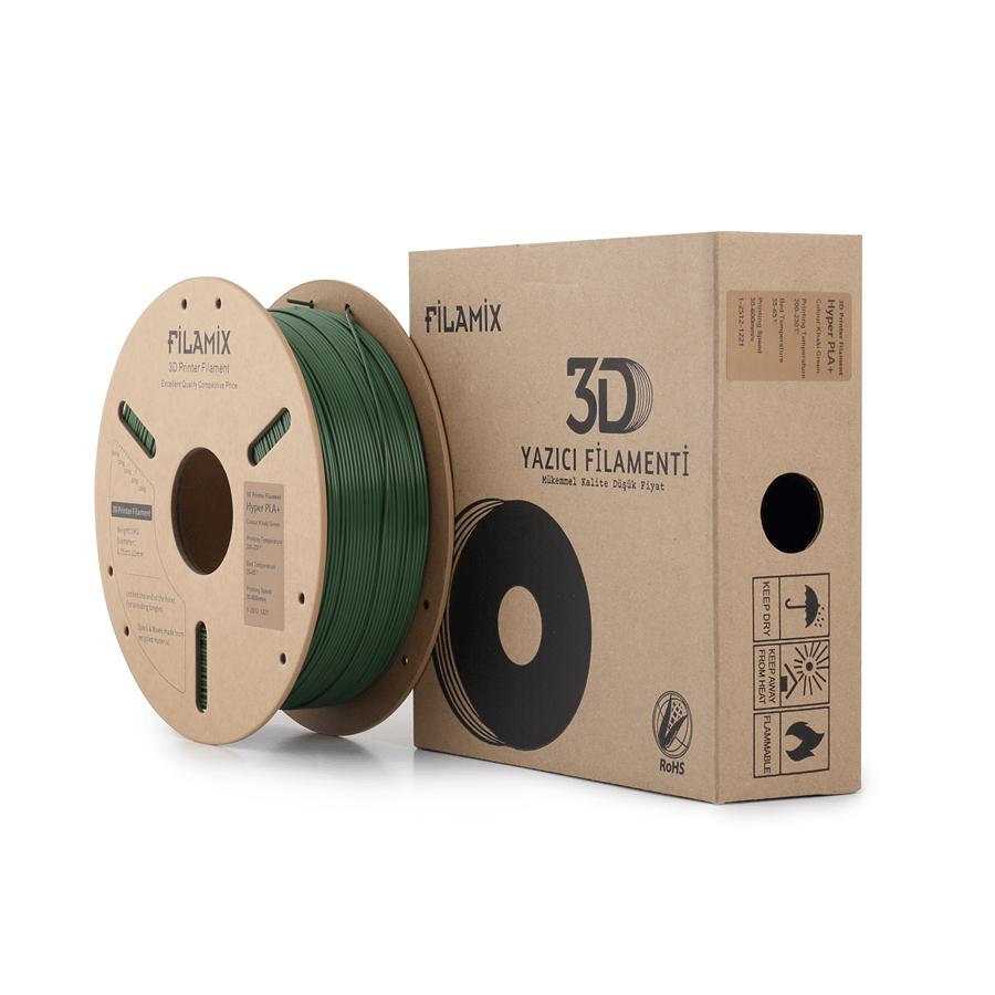 Filamix Hyper Speed PLA+ Haki Yeşil Filament 1.75mm 1 Kg
