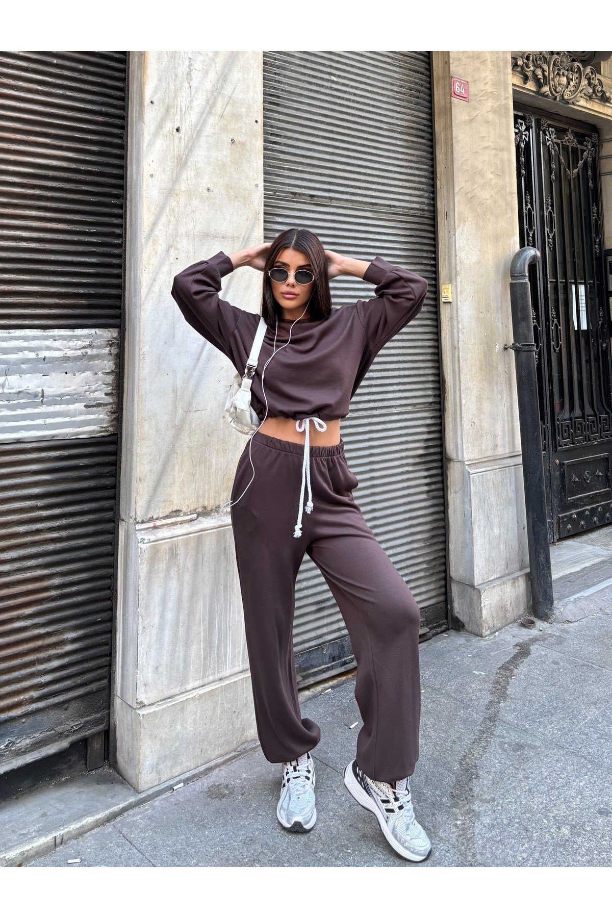 Kadın Bağcık Detaylı Beli Lastikli Alt Üst Takım