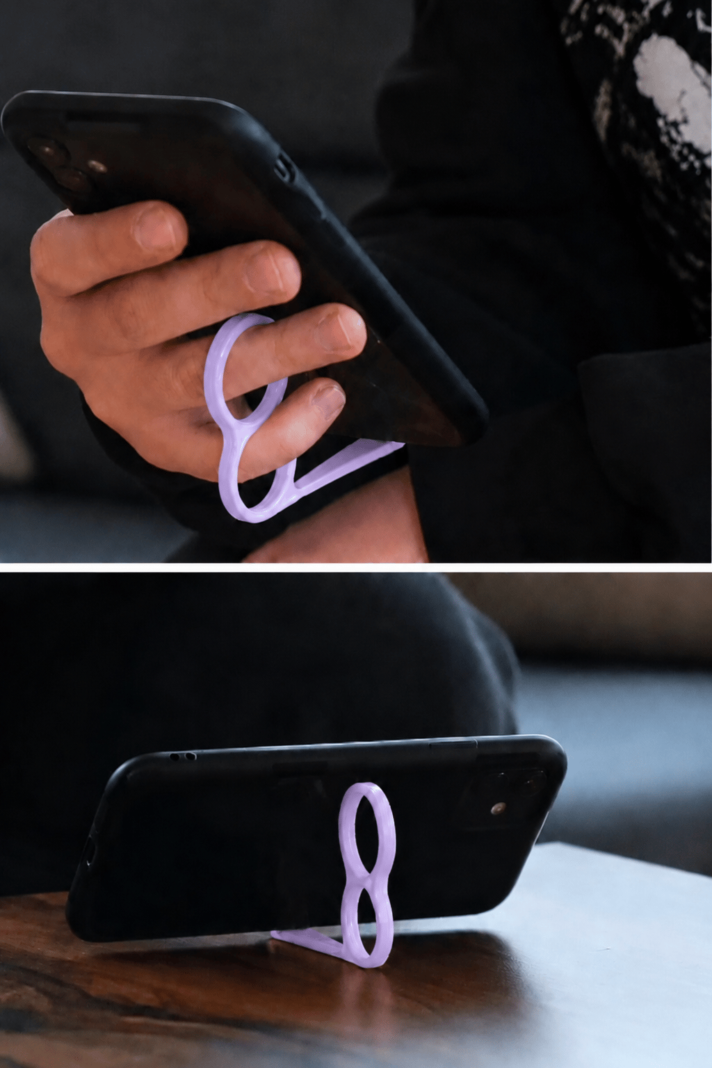 Parmak Halkalı Telefon Tutucu & Telefon Standı – Tek Elle Kullanım