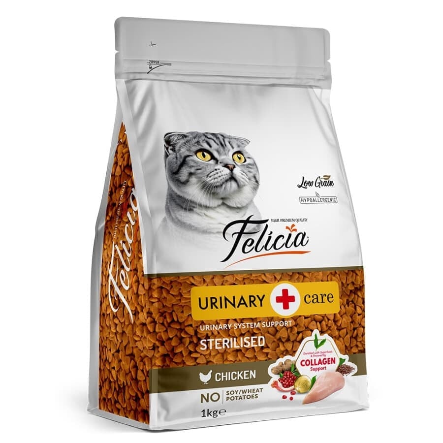 FELICIA 1 KG KOLAJENLİ TAVUKLU AZ TAHILLI YAVRU KEDİ MAMASI