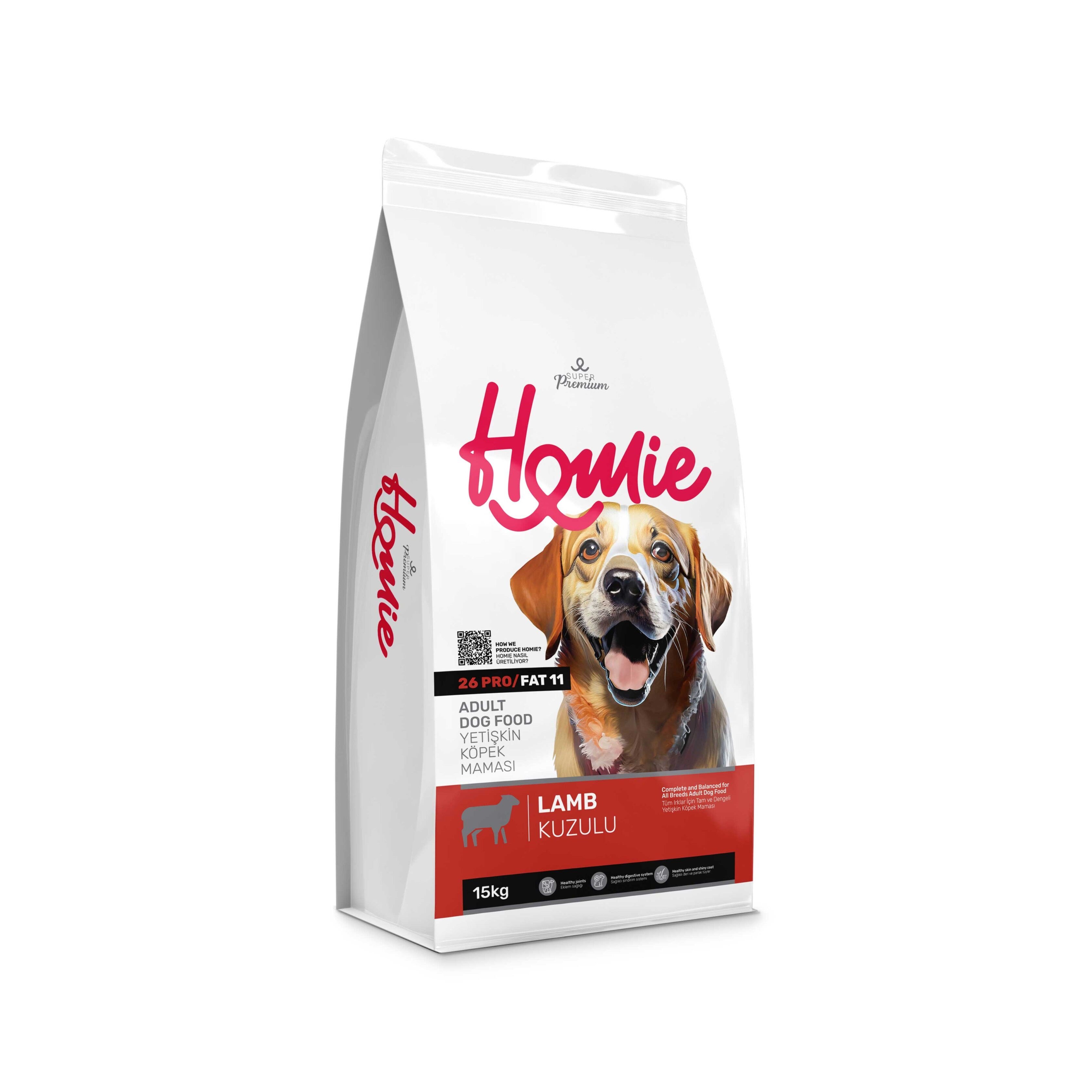 HOMIE SUPER PREMIUM DOG ADULT LAMB 26 PRO&FAT 11 15 KG