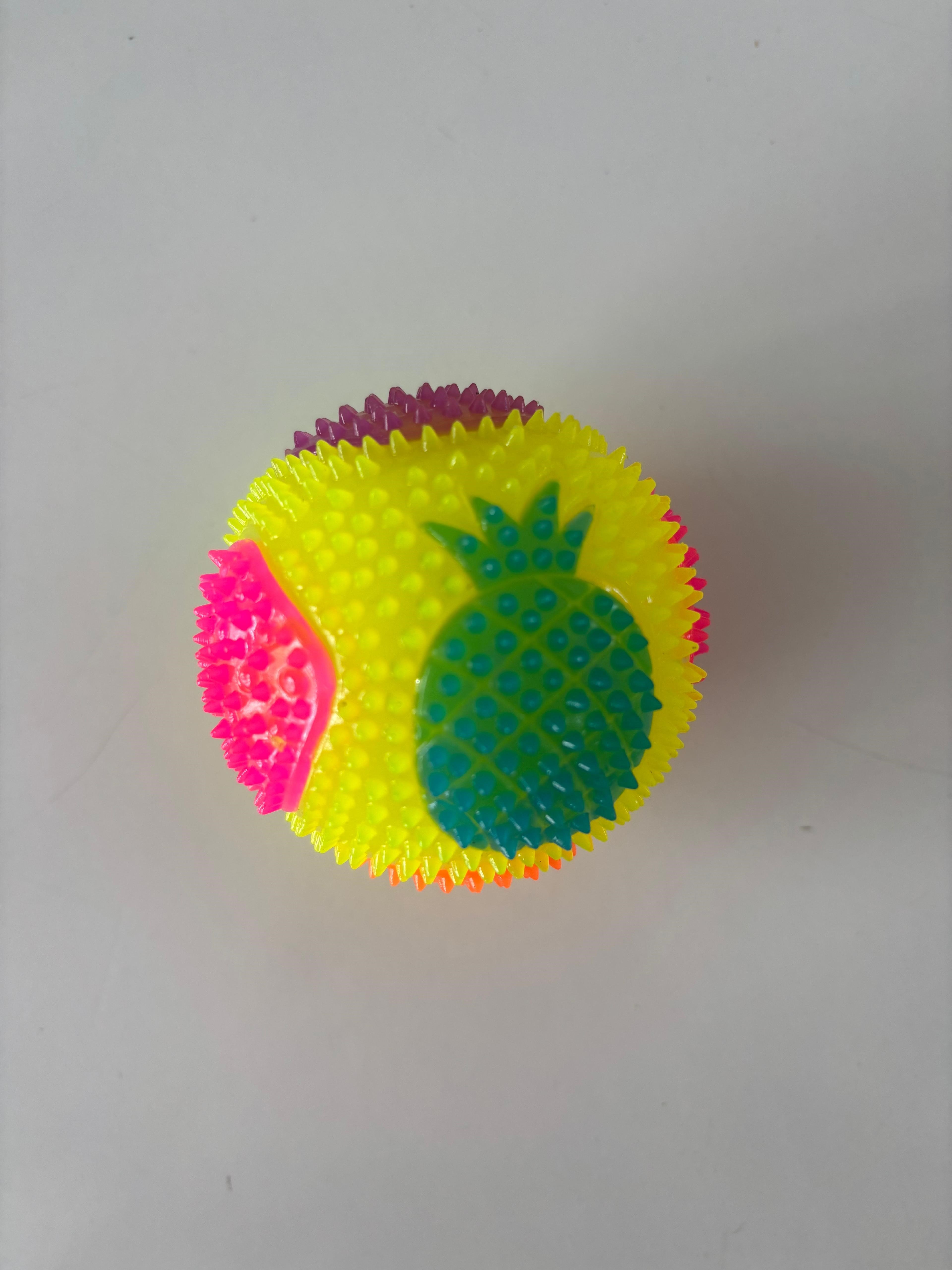 MEYVE DESENLİ IŞIKLI TOP 6,5 CM