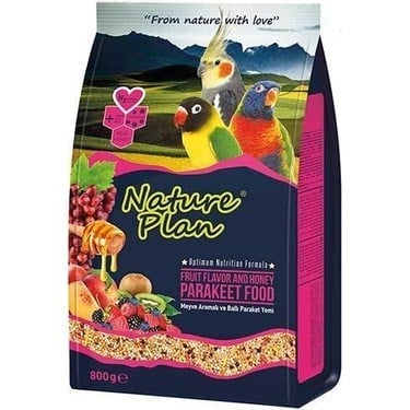 NATURE PLAN BALLI VE MEYVELİ PARAKET YEMİ 800 GR