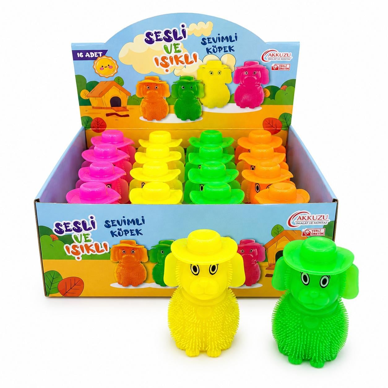 AKZ-021 IŞIKLI SESLİ KÖPEK STANDLI PK*16