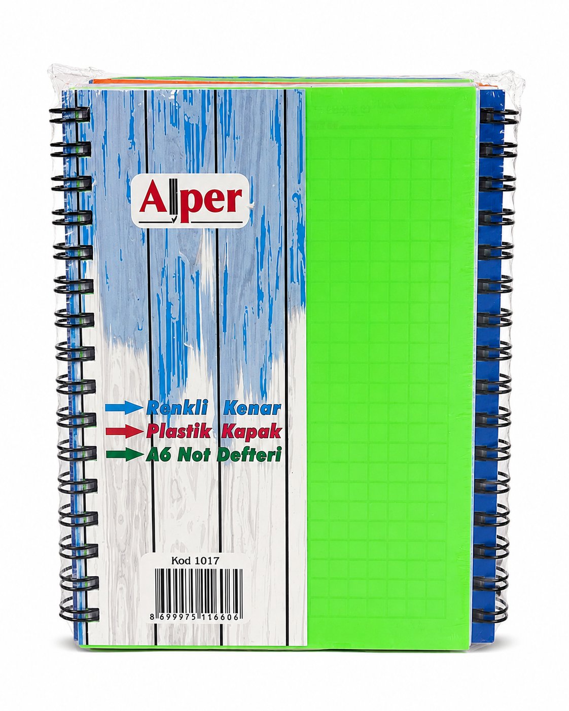 ALPER PLASTİK KAPAK NOT DEFTERİ A6 1017 PK*12
