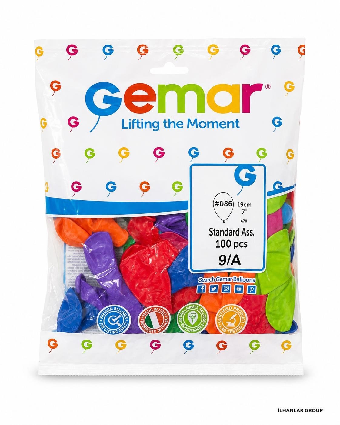 BALON RENKLİ 9A PK 100*AD