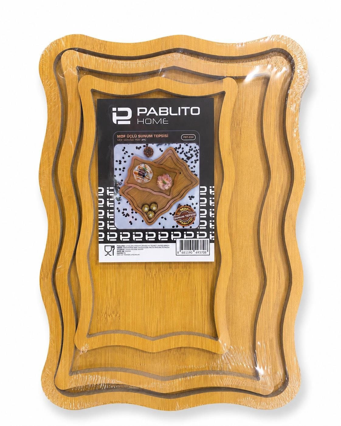 BAMBU 3LÜ KALPLİ SERVİS SUNUMLUK