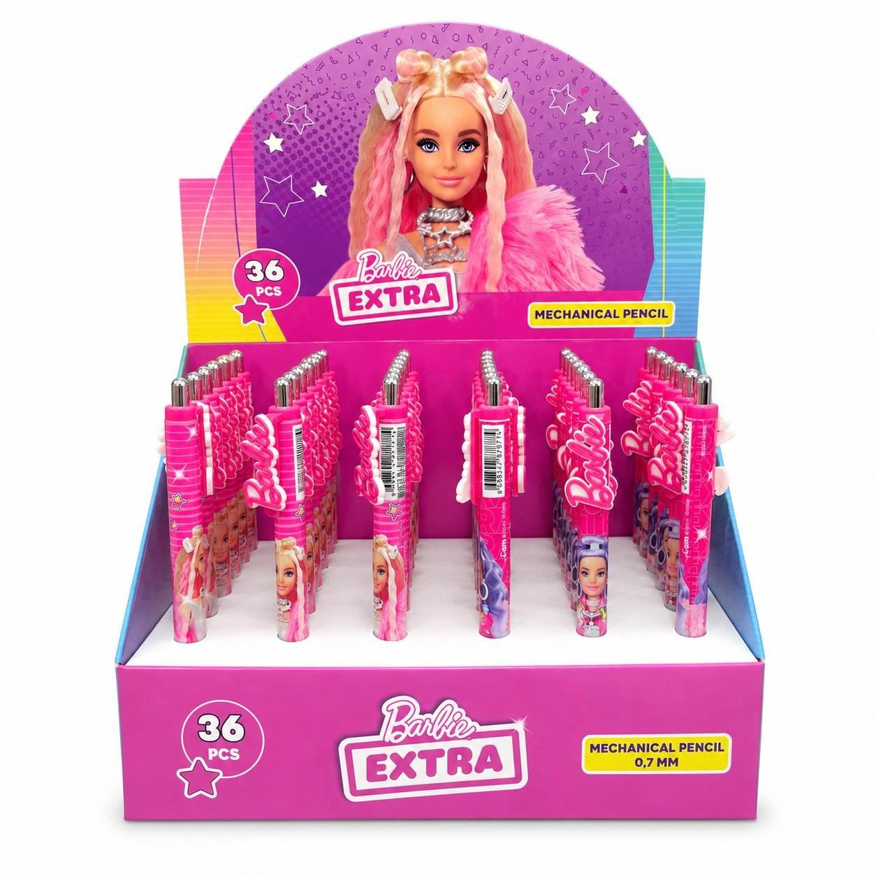 BARBİE LİSANSLI VERSATİL KALEM MASKOTLU PK*36